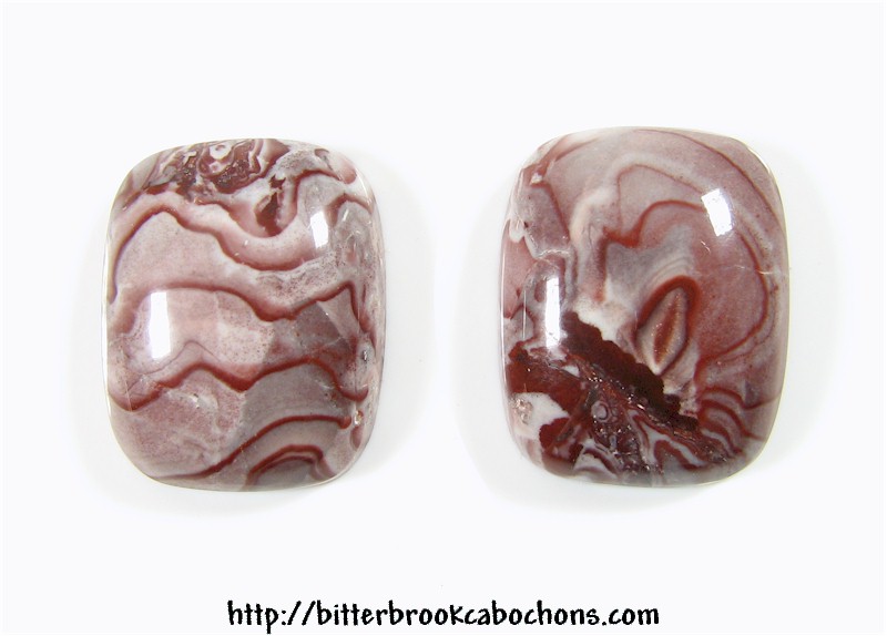 Peppermint Lace Agate Cabochons